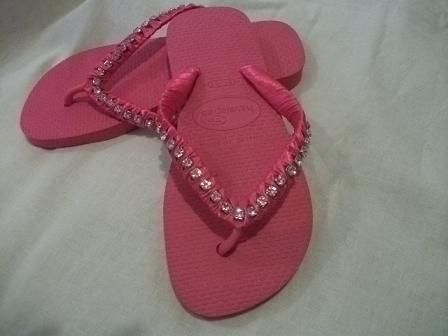 havaiana com strass